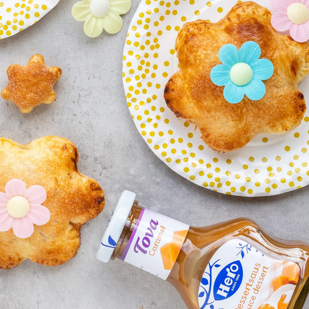 Mini appelflappen met caramel